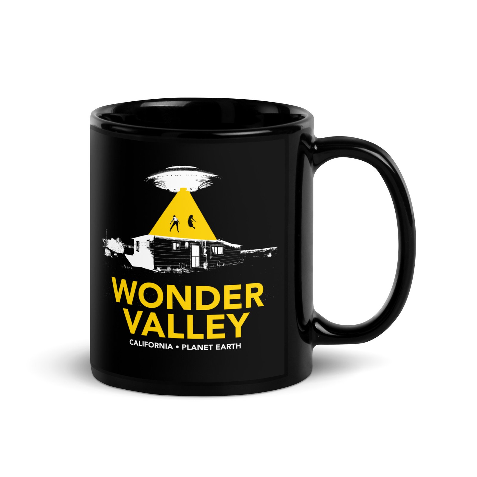 Wonder Valley Black Glossy Mug