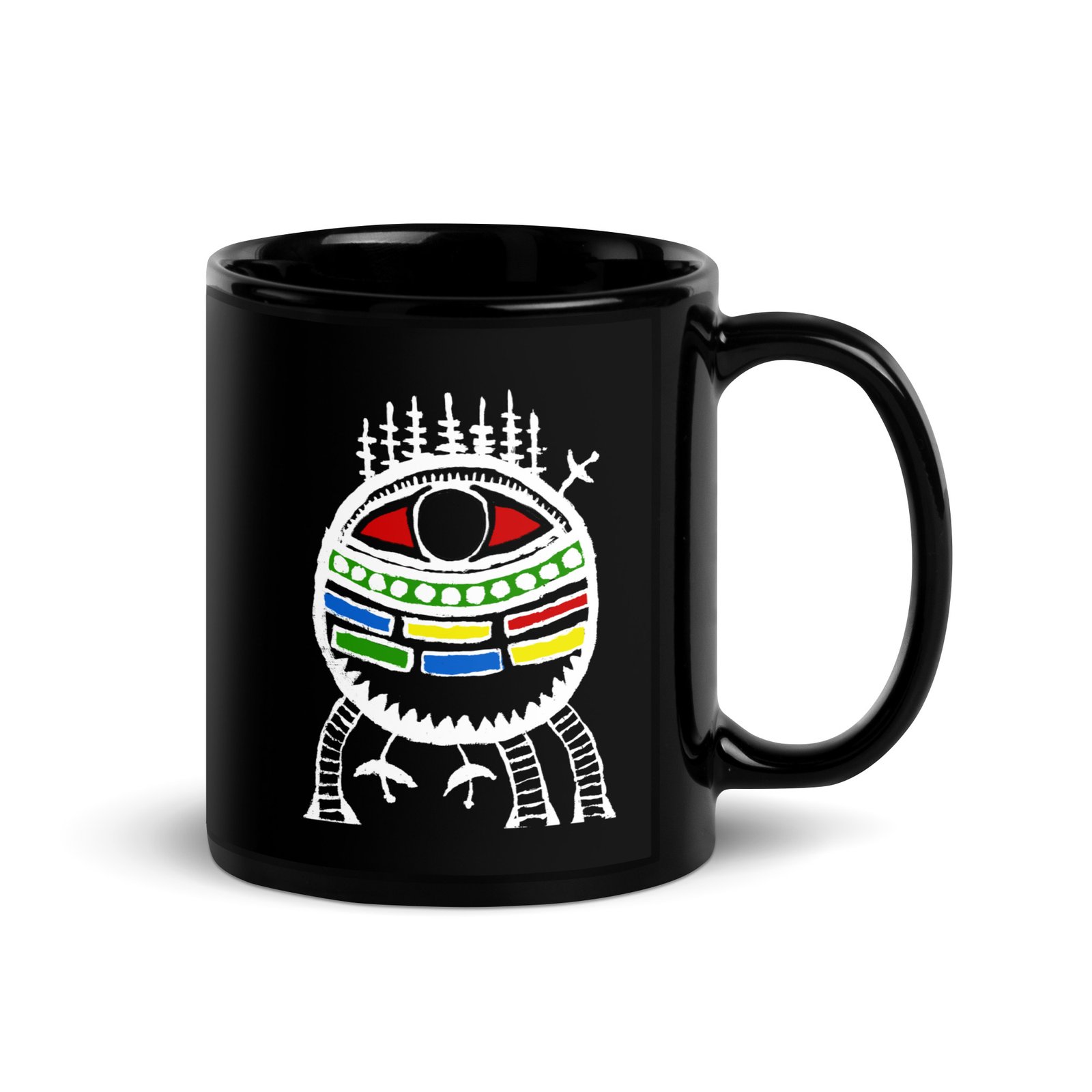 UFO Attack#2 Black Glossy Mug