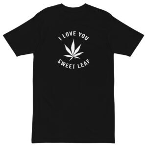 I Love You Sweet Leaf Men’s premium heavyweight tee